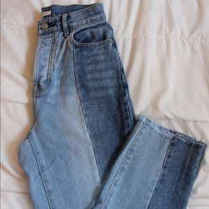 High Rise Straight Two Panel Pacsun Jeans